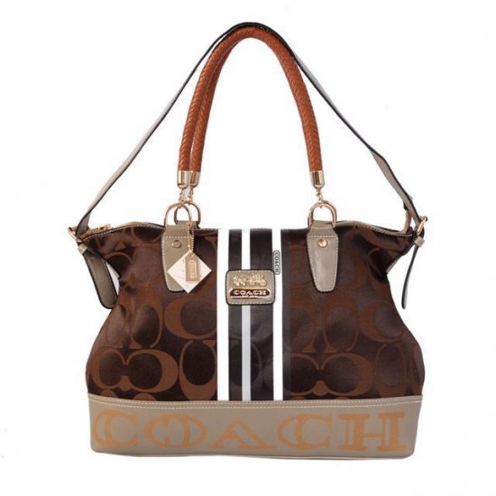 Coach Braided In Signature Large Coffee Totes BFR | Coach Outlet Canada